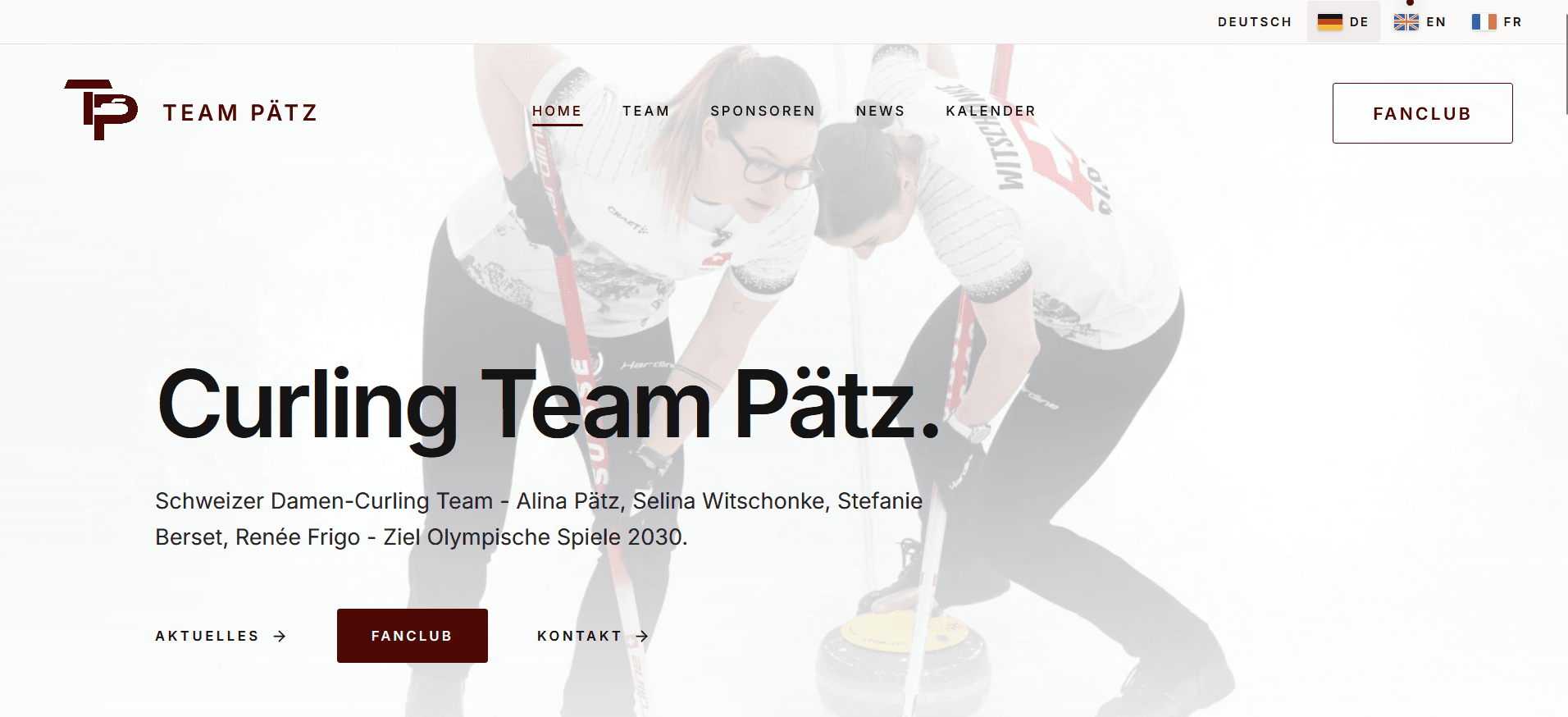 Screenshot teampaetz.ch